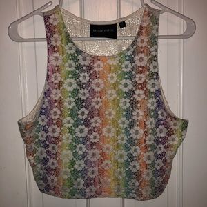 Minkpink rainbow crop top